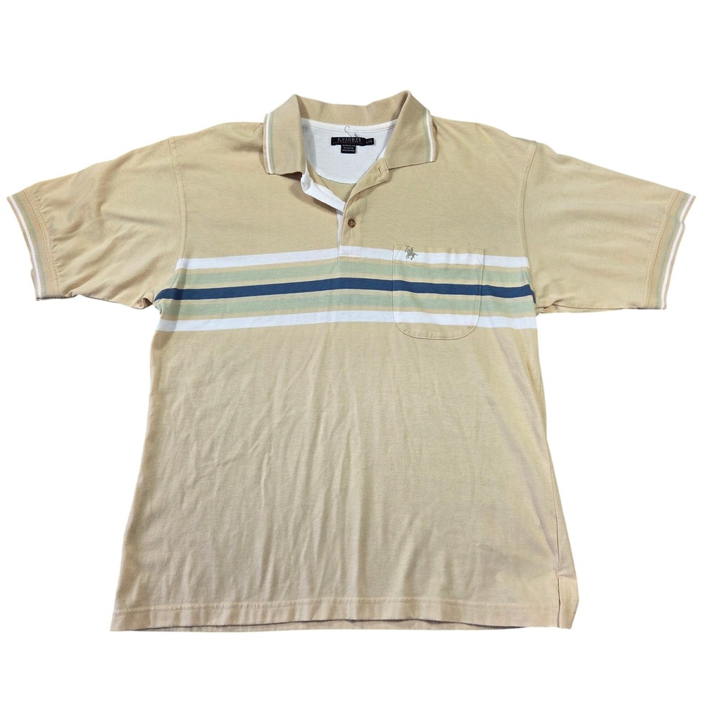 Vtg Knightsbridge Mens L Y2k Grunge Skater Striped Polo Shirt Y2k Grunge Skater